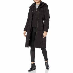 Cole Taffeta Down Winter Snow Coat with Vest and Hood in Black Medium